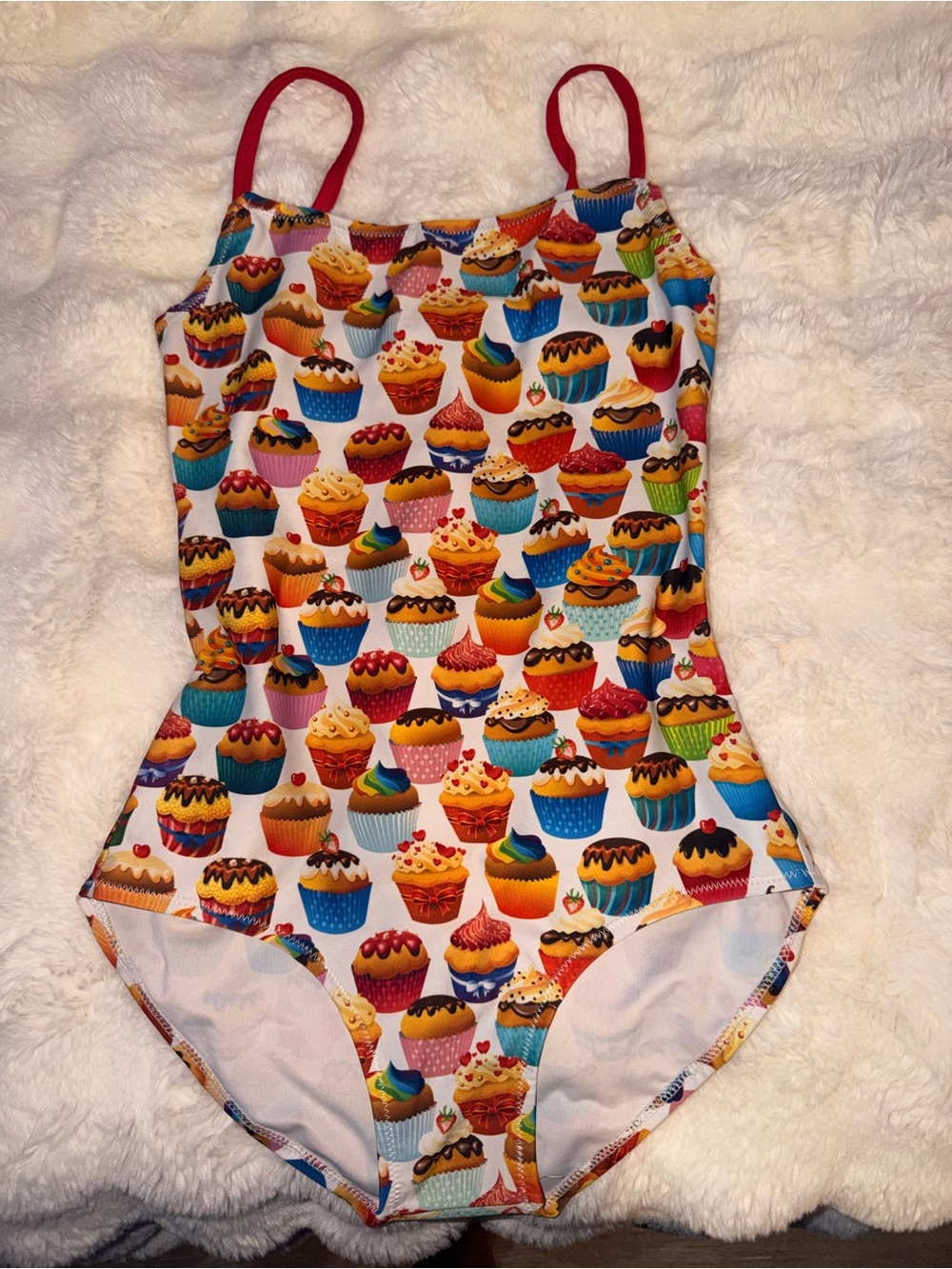Cupcake Print chameleon ballet leotard